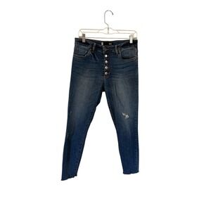 KUT From‎ The Kloth Womens Size 4 High Rise Button Fly Distressed Skinny Jeans